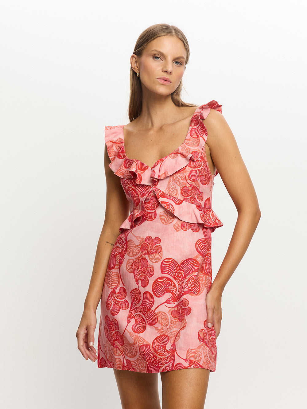 Riviera Ruffle Mini Dress